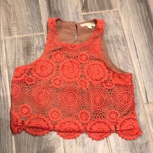 Crochet style cropped top! Perfect for the summer.